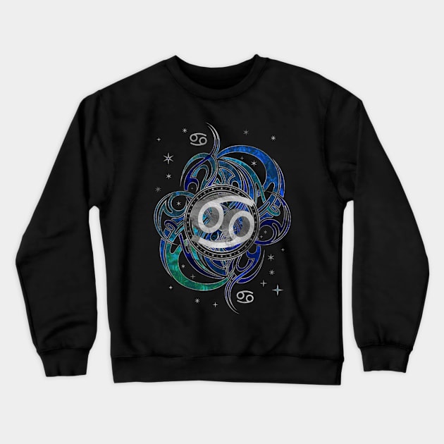 Cancer Zodiac Sign Water element Crewneck Sweatshirt by Nartissima